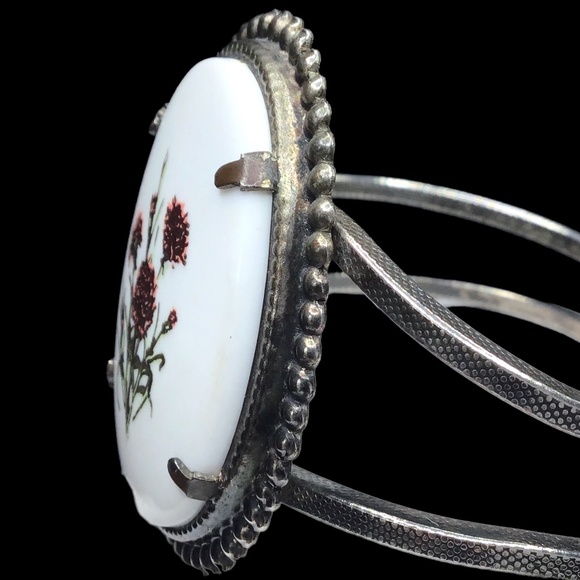 🌺LARGE Vintage Porcelain Bracelet - Picture 11 of 12